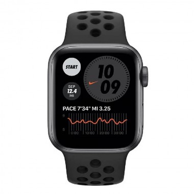 New Apple Watch Nike Series 6 40mm Space Grey Aluminium Case with Anthracite Black Nike Sport Band (M00X3)