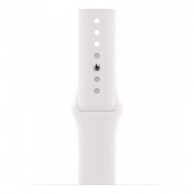 New Apple Watch Series 6 GPS 44mm Silver Aluminum Case with White Sport Band (M00D3)