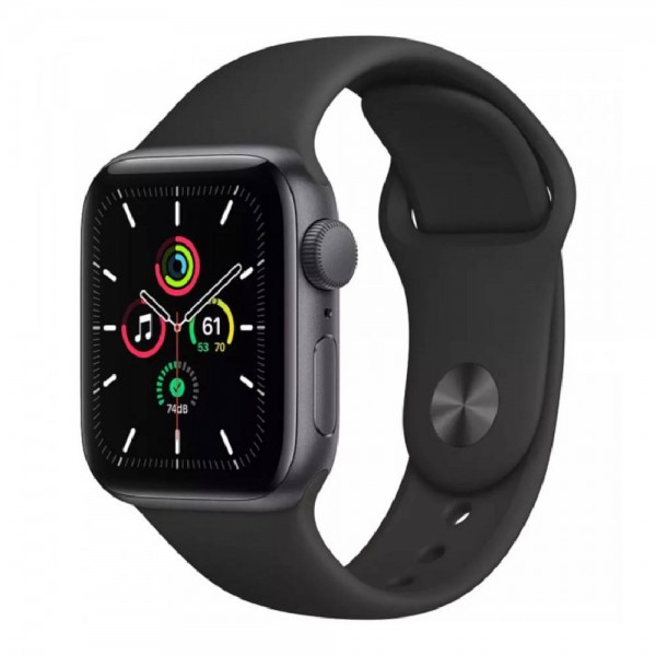 New Apple Watch Series SE GPS 40mm Space Gray Aluminum Case with Black Sport Band (MYDP2)
