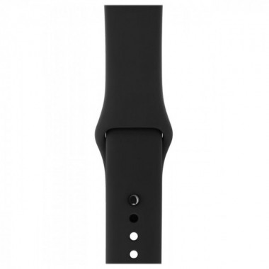 New Apple Watch Series 3 GPS 42mm Space Gray Aluminum Case with Black Sport Band (MTF32)