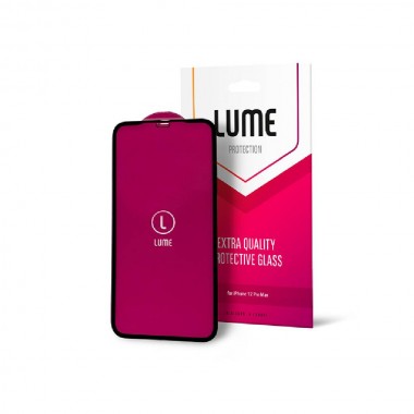 Защитное стекло LUME Protection 2.5D Silk Narrow Border for iPhone 12/12 Pro Front Black