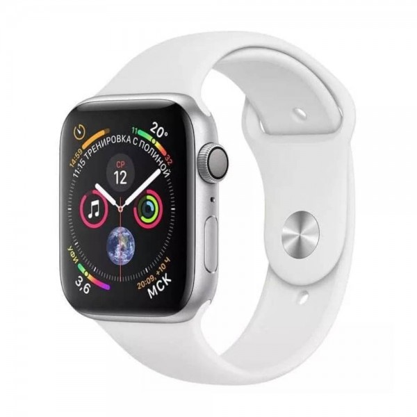 Б/У Apple Watch Series 4 GPS + LTE 44mm Silver Aluminum Case with White Sport Band