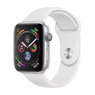 Б/У Apple Watch Series 4 GPS 44mm Silver Aluminum Case with White Sport Band