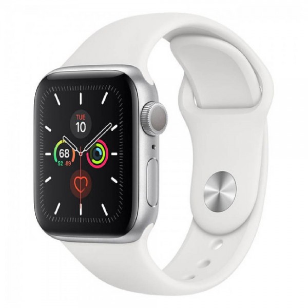 Б/У Apple Watch Series 5 44mm GPS Silver Aluminum Case with White Sport Band