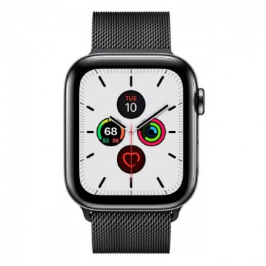 Б/У Apple Watch Series 5 GPS + LTE 44mm Black Stainless Steel Case with Black Sport Band