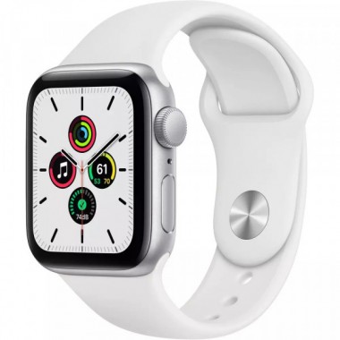 Б/У Apple Watch Series SE GPS 44mm Silver Aluminum Case with White Sport Band