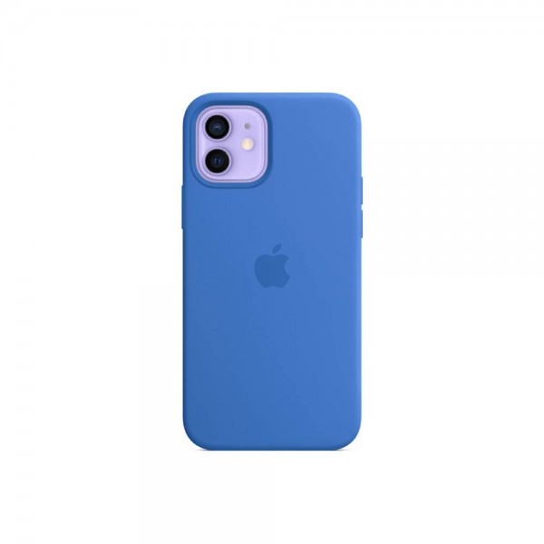 Чехол Apple Silicone Case for iPhone 12/12 Pro with MagSafe Capri Blue