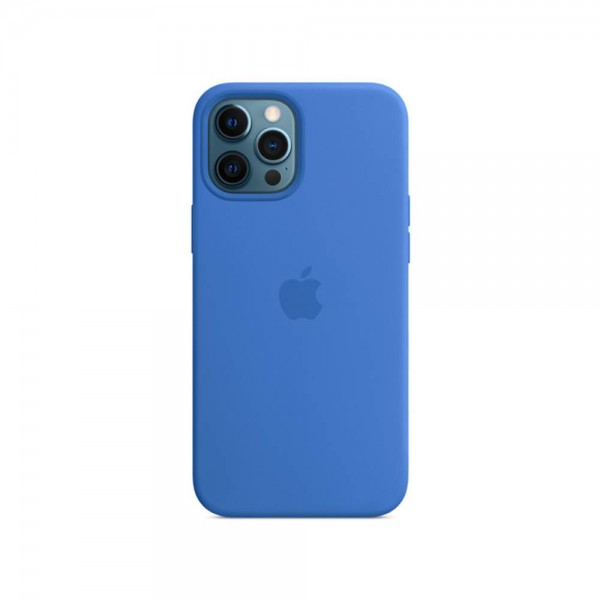 Чехол Apple Silicone Case for iPhone 12 Pro Max with MagSafe Capri Blue