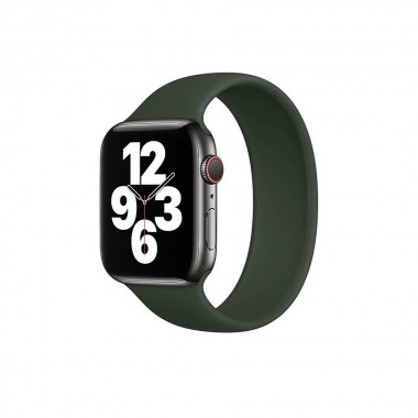Силіконовий монобраслет oneLounge Solo Loop Pine Green для Apple Watch 38mm 40mm Size L OEM