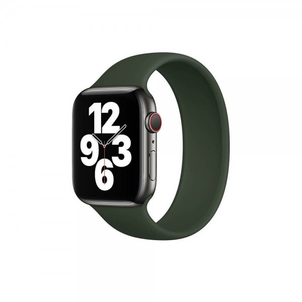 Силиконовый монобраслет oneLounge Solo Loop Pine Green для Apple Watch 38mm | 40mm Size L OEM