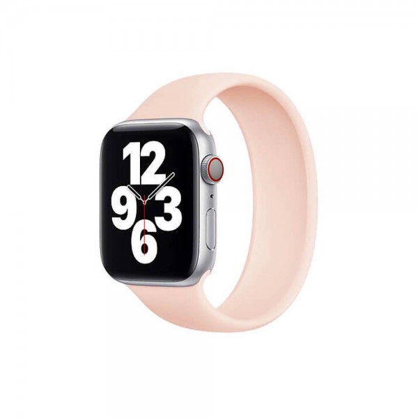 Силиконовый монобраслет oneLounge Solo Loop Pink для Apple Watch 38mm | 40mm Size L OEM