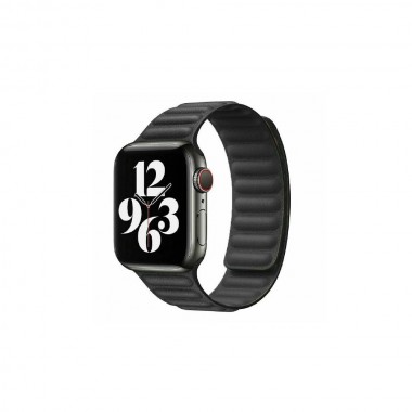 Ремешок oneLounge Leather Link Magnetic Black для Apple Watch 42mm | 44mm (M | L) OEM