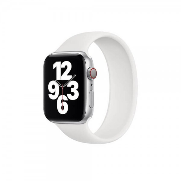 Силиконовый монобраслет oneLounge Solo Loop White для Apple Watch 44mm | 42mm Size L OEM