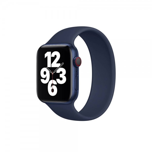 Силіконовий монобраслет oneLounge Solo Loop Midnight Blue для Apple Watch 44mm 42mm Size L OEM