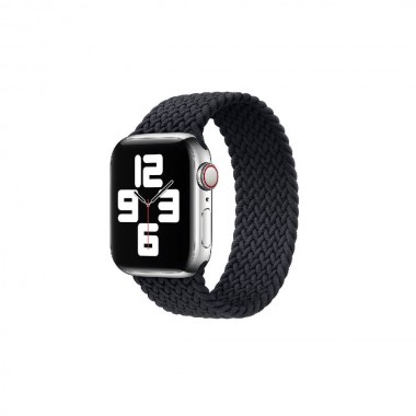Плетеный монобраслет oneLounge Braided Solo Loop Charcoal Black для Apple Watch 44mm | 42mm Size L OEM
