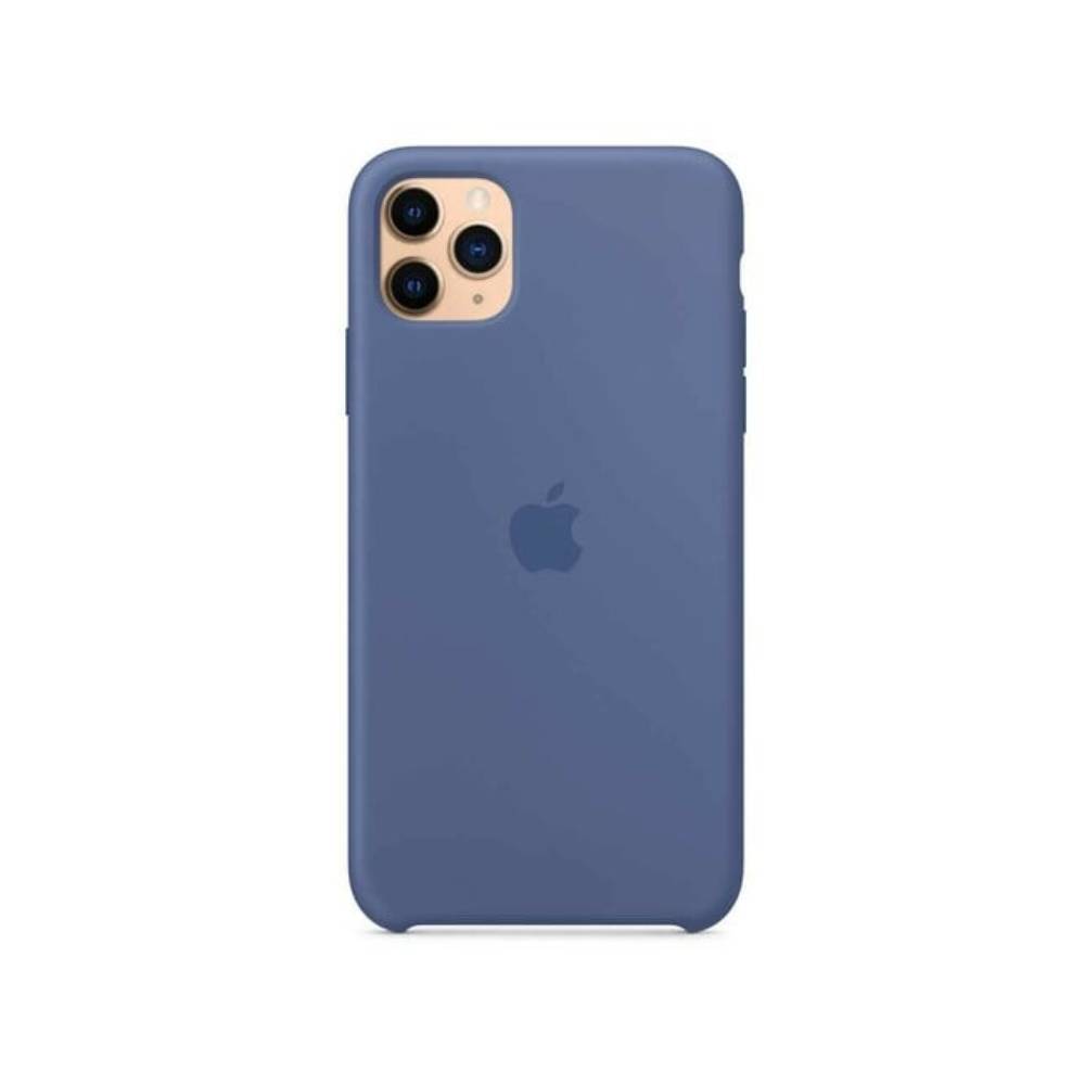 iPhone 11 Pro Max Silicone Case - Linen Blue - Apple