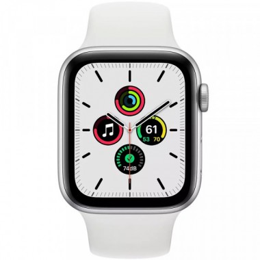 Б/У Apple Watch Series SE GPS 40mm Silver Aluminum Case with White Sport Band (MYDM2)