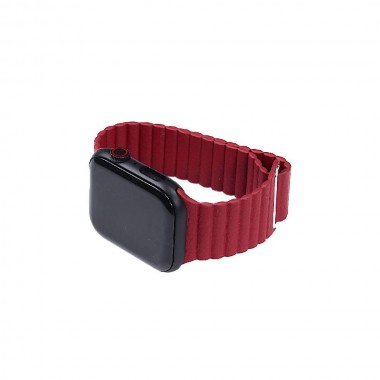 Ремінець Magnetic Leather Loop for Apple Watch 38/40 mm Wine Red