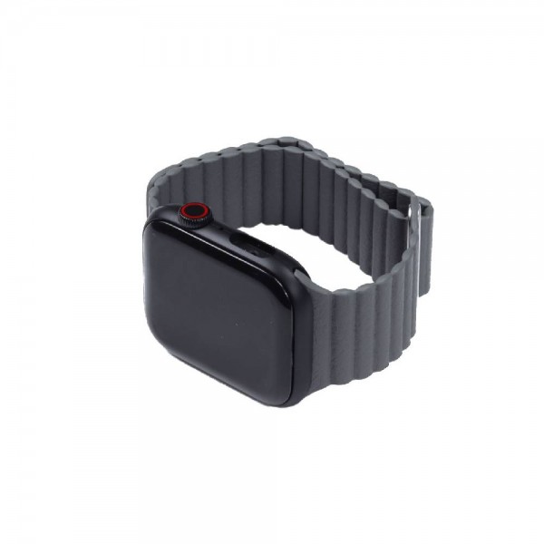 Ремешок Magnetic Leather Loop for Apple Watch 42/44 mm Grey
