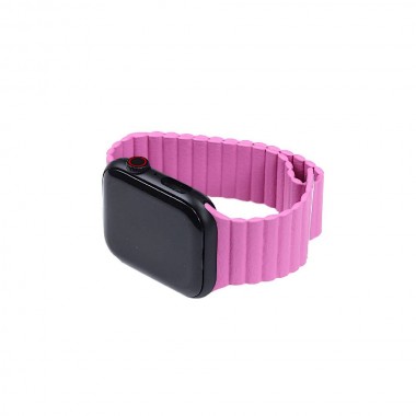 Ремешок Magnetic Leather Loop For Apple Watch 42/44 mm Pink