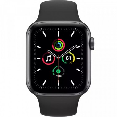 New Apple Watch Series SE GPS 40mm Space Gray Aluminum Case with Midnight Sport Band (MKQ13)
