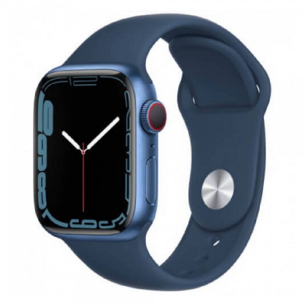 New Apple Watch Series 7 41mm GPS Blue Aluminum Case With Blue Sport Band (MKN13)