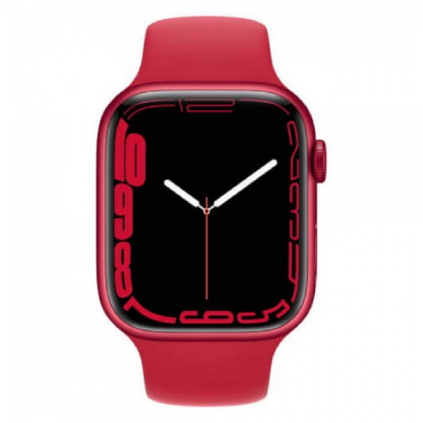 New Apple Watch Series 7 41mm GPS (PRODUCT) RED Aluminum Case With PRODUCT RED Sport Band (MKNJ3)