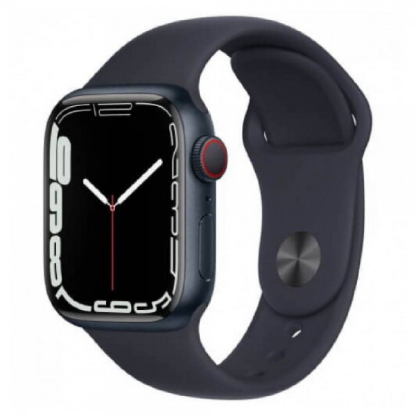 New Apple Watch Series 7 45mm GPS Midnight Aluminum Case With Midnight Sport Band (MKN53)