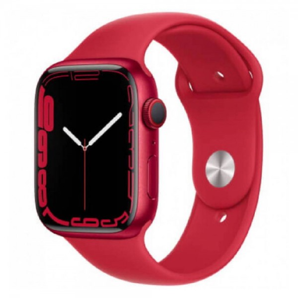 New Apple Watch Series 7 45mm GPS (PRODUCT) RED Aluminum Case With PRODUCT RED Sport Band (MKN93)