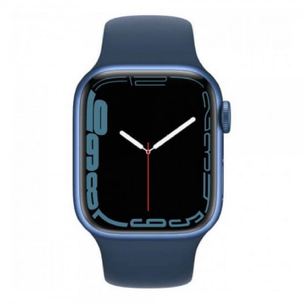 New Apple Watch Series 7 45mm GPS Blue Aluminum Case With Blue Sport Band (MKN83)