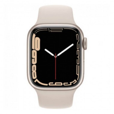 New Apple Watch Series 7 45mm GPS Starlight Aluminum Case With Starlight Sport Band (MKN63)