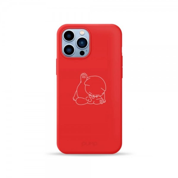 Чехол Pump Silicone Minimalistic Case for iPhone 13 Pro Max Cat Balls