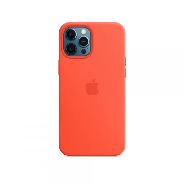 Чехол Apple Silicone Case for iPhone 12 Pro Max Electric Orange