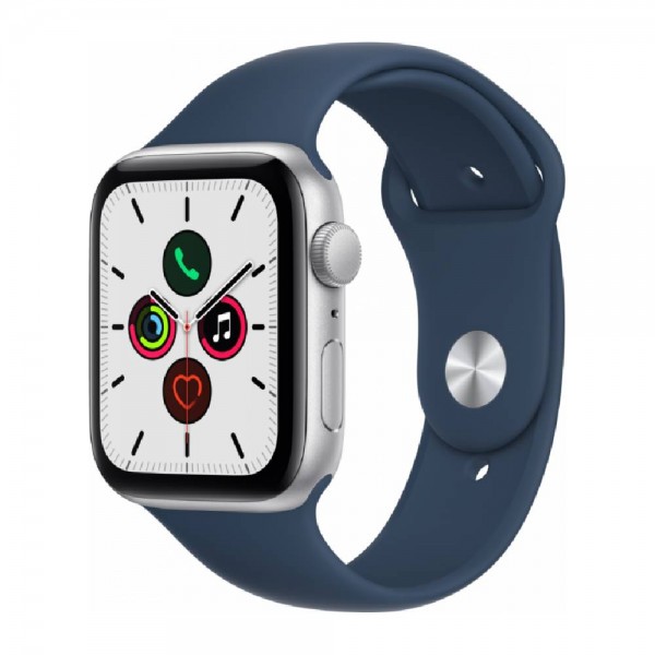 New Apple Watch Series SE 40mm Silver with Abyss Blue Sport Band (MKNY3)