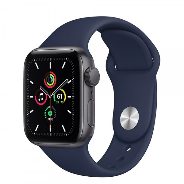 New Apple Watch Series SE 40mm Black with Deep Navy Sport Band (MYE02)
