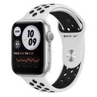 Б/У Apple Watch Nike Series 6 40mm Silver Aluminium Case with Pure Platinum Black Nike Sport Band (M00T3)