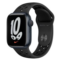 Б/У Apple Watch Nike Series 7 GPS 45mm Midnight Aluminum Case w. Anthracite/Black Nike Sport Band (MKNC3)