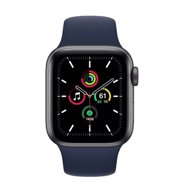 Б/У Apple Watch Series SE 40mm Black with Deep Navy Sport Band (MYE02)