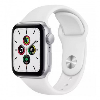 Б/У Apple Watch Series SE GPS 44mm Silver Aluminum Case with White Sport Band (MYDQ2)