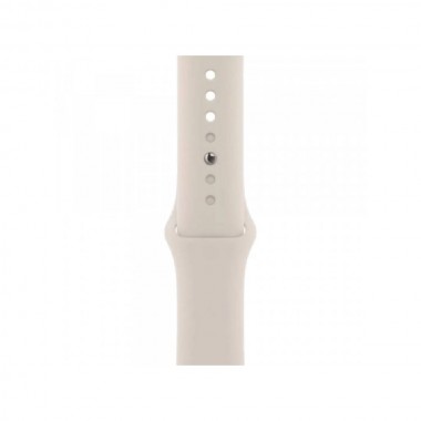 New Apple Watch Series 8 GPS 45mm Starlight Aluminum Case w. Starlight Sport Band (MNP23)