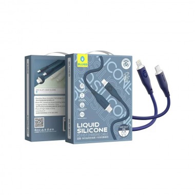 Кабель Blueo Liquid Silicone USB-C to Lightning Cable Blue