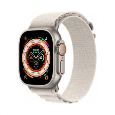 New Apple Watch Ultra GPS + Cellular 49mm Titanium Case з Starlight Alpine Loop - Medium