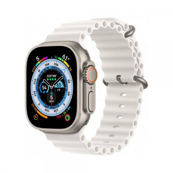 New Apple Watch Ultra GPS + Cellular 49mm Titanium Case with White Ocean Band