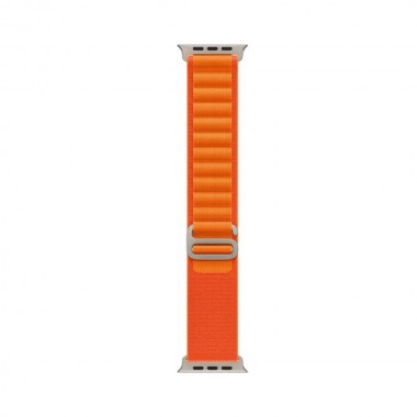 New Apple Watch Ultra GPS + Cellular 49mm Titanium Case with Orange Alpine Loop - Small