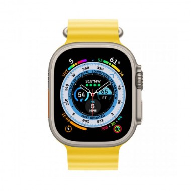 New Apple Watch Ultra GPS + Cellular 49mm Titanium Case with Yellow Ocean Band