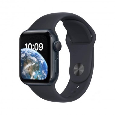 New Apple Watch SE 2 GPS 44mm Midnight Aluminum Case with Midnight Sport Band (MNK03)