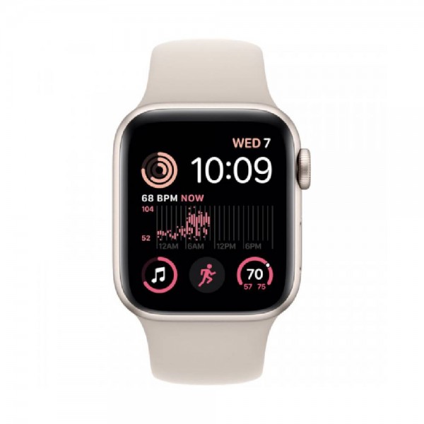 New Apple Watch SE 2 GPS + Cellular 40mm Starlight Aluminum Case with Starlight Sport Band (MNPH3)