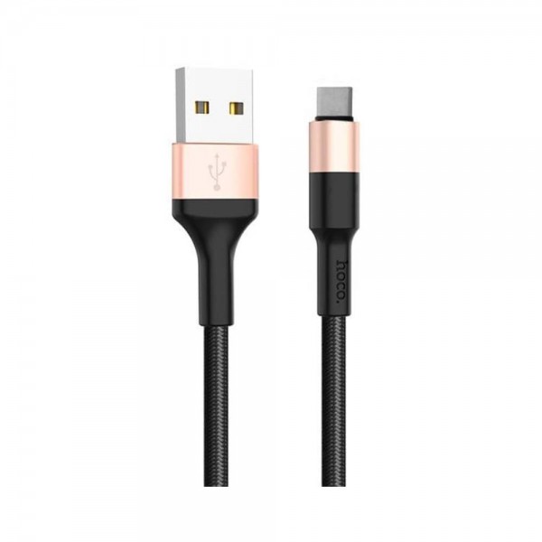 Кабель HOCO X26 Xpress Charging for Type-C 2A/1m Black&Gold