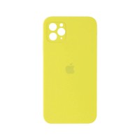 Чехол Silicone Case Full camera Square edge iPhone 11 Pro Max Yellow