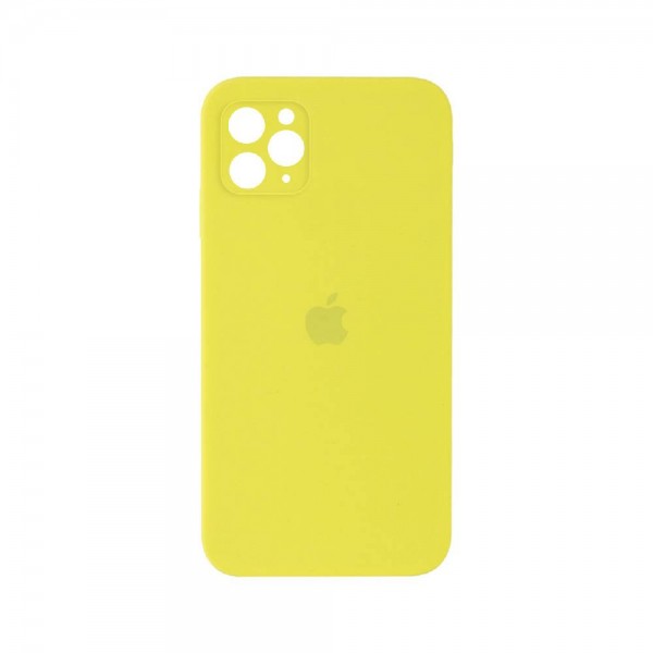 Чохол Silicone Case Full camera Square edge iPhone 11 Pro Max Yellow
